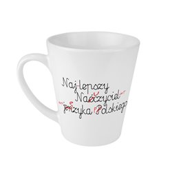 Śmieszny kubek latte specjalnie dla nauczyciela polskiego. 2