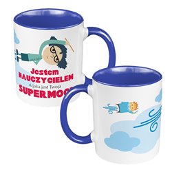 Kubek 330 ml  kolorowy " Jestem nauczycielem, a jaka jest Twoja supermoc? 2