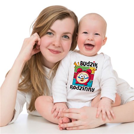 Super body " Budzik rodzinny" - krótki, długi rękaw.