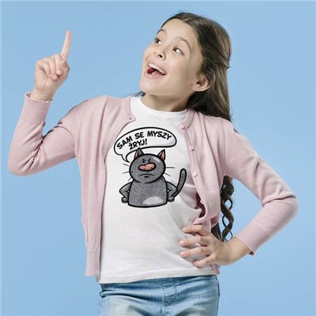 Koszulka dziecięca Sam se żryj myszy.