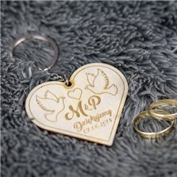 Brelok serce - podziękowania dla gości weselnych. 2