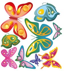 "Motylki" - naklejki dekoracyjne do pokoju dziecięcego.