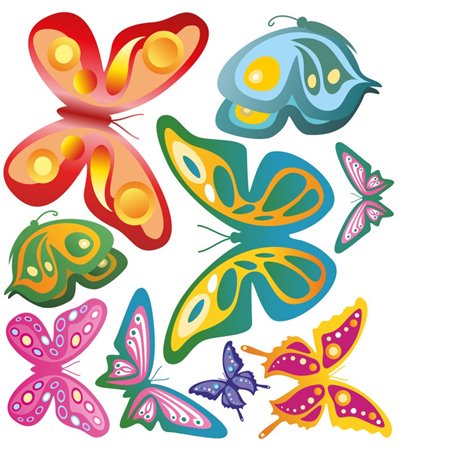 "Motylki" - naklejki dekoracyjne do pokoju dziecięcego.