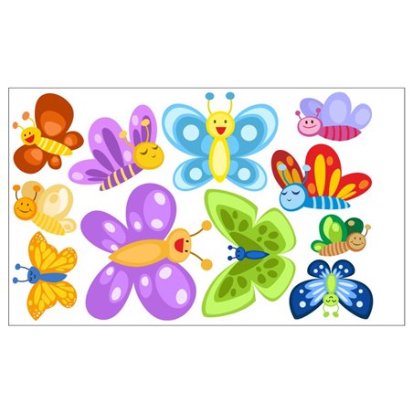 "Motylki 1" - naklejki dekoracyjne do pokoju dziecięcego.
