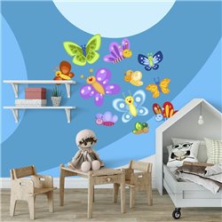 "Motylki 1" - naklejki dekoracyjne do pokoju dziecięcego. 2