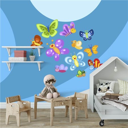 "Motylki 1" - naklejki dekoracyjne do pokoju dziecięcego.