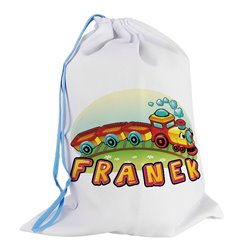 Worek na papcie Pociąg - personalizowany - zmień imię.