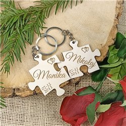 Breloki dla zakochanych puzzle - personalizacja. 2