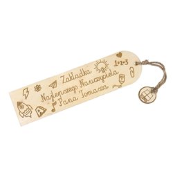 Zakładka do książki z tekstem " Zakładka najlepszego nauczyciela".