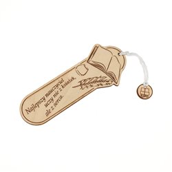 Zakładka do książki z pięknym mottem " Najlepszy nauczyciel uczy nie z książek, ale z serca ".