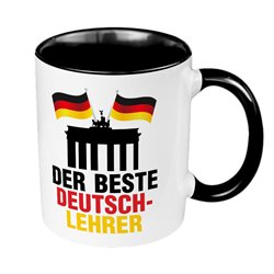 Kubek 330 ml  kolorowy dla nauczyciela niemieckiego - wzór Brama Brandenburska.