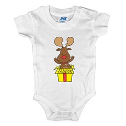 Body ze świątecznym reniferem w pudełku - krótki lub długi rękaw. 2