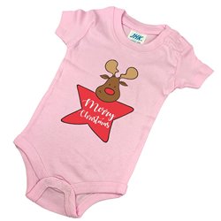 Body ze świątecznym reniferem i gwiazdką - krótki lub długi rękaw.