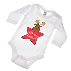 Body ze świątecznym reniferem i gwiazdką - krótki lub długi rękaw. 2