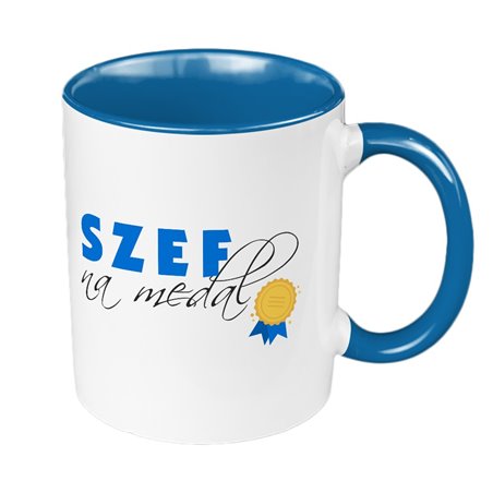 Kubek 330 ml kolorowy dla szefa - szef na medal.