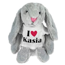 Królik "I love..." - maskotka ok. 39 cm - podaj imię drugiej połówki..