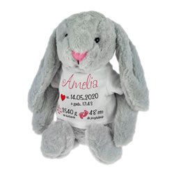 Królik z metryczką - maskotka ok. 39 cm - świetny prezent z okazji narodzin dziecka czy Chrztu Świętego... 2