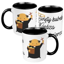 Kubek 330 ml kolorowy dla księdza- Święty kubek Księdza z imieniem- prezent z okazji Dnia Nauczyciela.