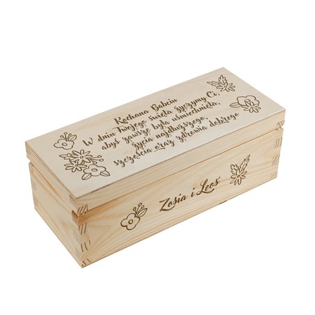 Herbaciarka dla babci z życzeniami - wzór 1.