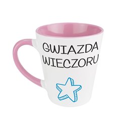 Super kubek latte specjalnie dla niej z napisem - Gwiazda wieczoru.