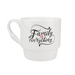 Kubek 300 ml z piękną sentencją Family is everything.