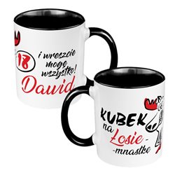 Kubek 330 ml kolorowy na osiemnastkę - I wreszcie mogę wszystko.