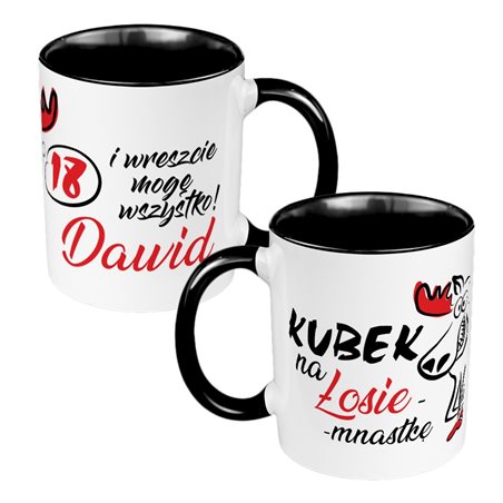 Kubek 330 ml kolorowy na osiemnastkę - I wreszcie mogę wszystko.