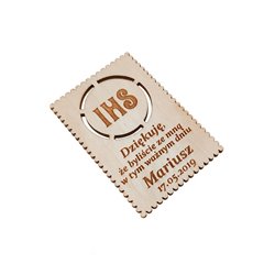 Drewniane magnesy na lodówkę - podziękowania dla gości - komunia - hostia. 2