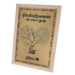 Podziękowania dla nauczyciela 2 - plakat w ramie- wybierz kolor ramy.