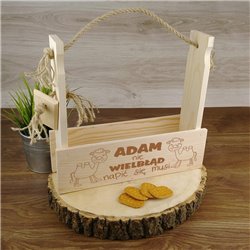 Nosidło drewniane na piwo, kwiaty, narzędzia z grawerem - Adam nie wielbłąd napić się musi. 2