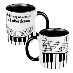 Kubek 330 ml kolorowy dla nauczyciela muzyki - Najlepszy nauczyciel od akordeonu.
