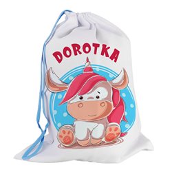 Worek dla przedszkolaka - Jednorożec - personalizowany - zmień imię.