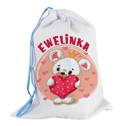 Worek dla przedszkolaka - Misio - personalizowany - zmień imię.