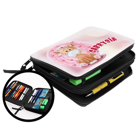 Duży piórnik dla pierwszoklasisty - Krówka jednorożec - zmień imię.