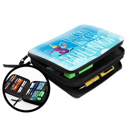 Duży piórnik dwukomorowy dla pierwszoklasisty - Jednorożec 2 (unicorn) - zmień imię. 2