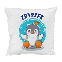 Pluszowa poduszka "Pingwin" - personalizacja - podaj imię.