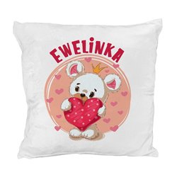 Pluszowa poduszka "Misio" - personalizacja - podaj imię.