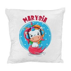 Pluszowa poduszka "Krówka - jednorożec" - personalizacja - podaj imię