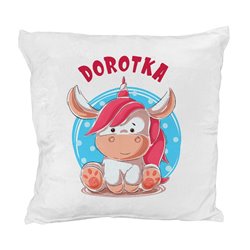 Pluszowa poduszka "Krówka - jednorożec" - personalizacja - podaj imię