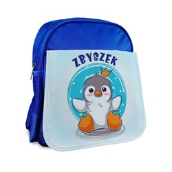 Plecak dla przedszkolaka - Pingwinek z imieniem.