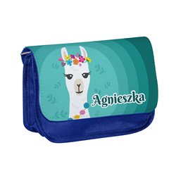 Piórnik personalizowany z imieniem dziecka z grafiką "Lamy".