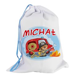Worek dla przedszkolaka - Straż pożarna - personalizowany - zmień imię.
