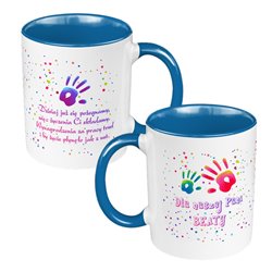 Kubek 330 ml kolorowy z podziękowaniami dla Nauczycielki- prezent z okazji zakończenia przedszkola lub szkoły. 2