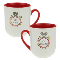 Zestaw kubków kawowych "Dla Misia", "Dla Myszki"- fajny prezent dla zakochanych.