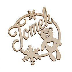 Eko bombki na choinkę z imieniem - różne wzory.