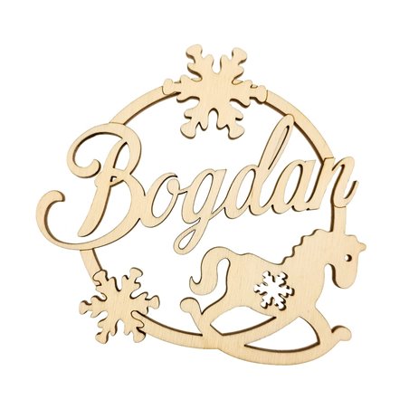 Eko bombki na choinkę z imieniem - różne wzory.