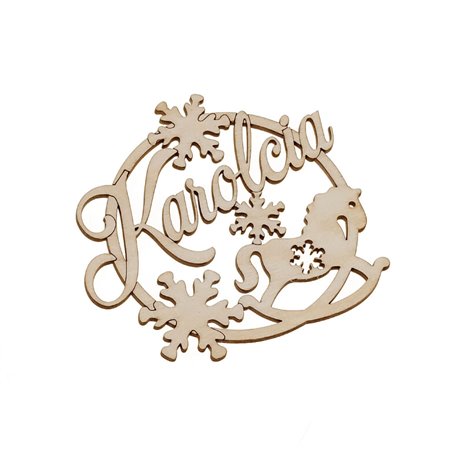 Eko bombki na choinkę z imieniem - różne wzory.