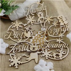 Eko bombki na choinkę z imieniem - różne wzory. 2