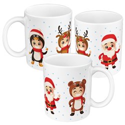 Kubek 330 ml kolorowy świąteczny - idealny na prezent pod choinkę.