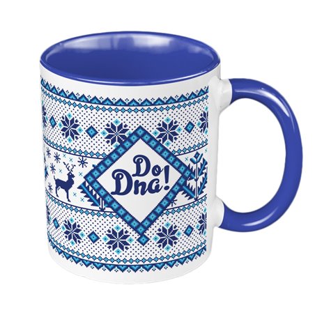 Kubek 330 ml kolorowy świąteczny w stylu skandynawskim - idealny na prezent pod choinkę.